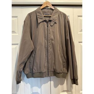 Johnston and Murphy Zip Up Brown Khaki Tan Casual Jacket